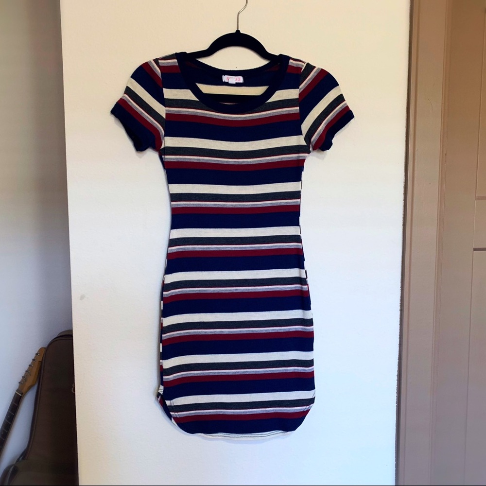 Striped T shirt dress